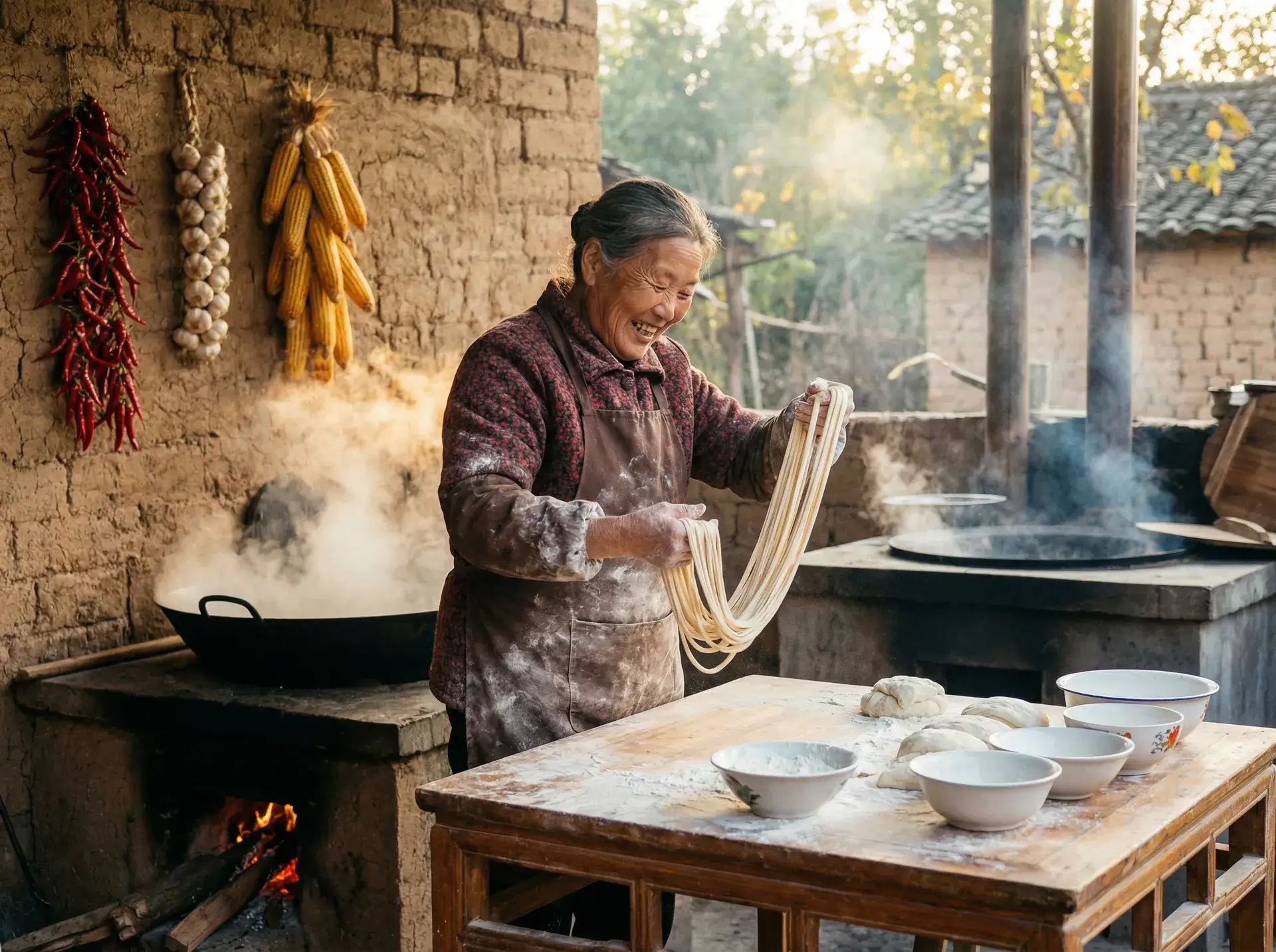 农家大嫂手擀面 - 黑帮大佬与我的第365天 乡村美食
